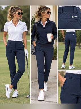 Nike Dri-FIT Tour Golf Pants Women M Midnight Navy NWT $115
